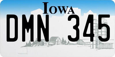 IA license plate DMN345