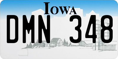 IA license plate DMN348