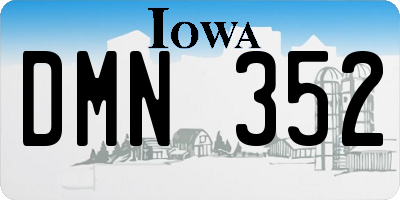 IA license plate DMN352