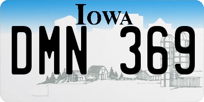 IA license plate DMN369