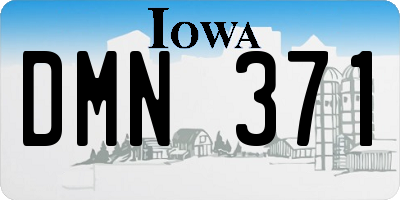 IA license plate DMN371