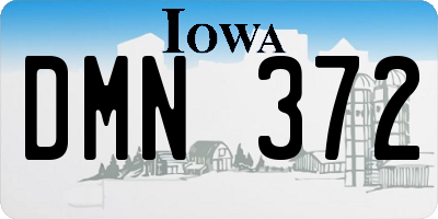 IA license plate DMN372