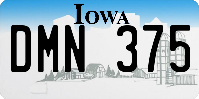 IA license plate DMN375