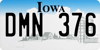 IA license plate DMN376