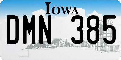 IA license plate DMN385