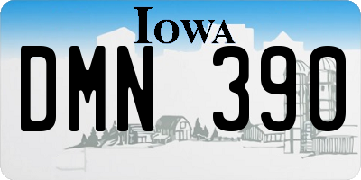 IA license plate DMN390