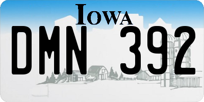 IA license plate DMN392