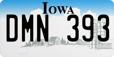 IA license plate DMN393