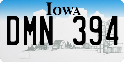 IA license plate DMN394