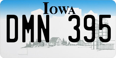 IA license plate DMN395