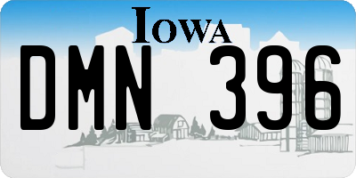 IA license plate DMN396