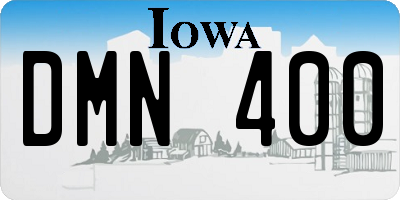 IA license plate DMN400