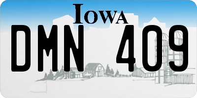 IA license plate DMN409