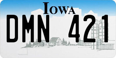 IA license plate DMN421
