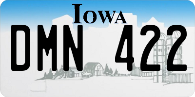 IA license plate DMN422