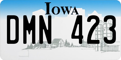 IA license plate DMN423