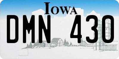 IA license plate DMN430