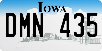 IA license plate DMN435