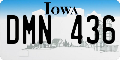 IA license plate DMN436