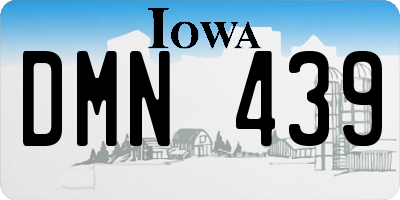 IA license plate DMN439