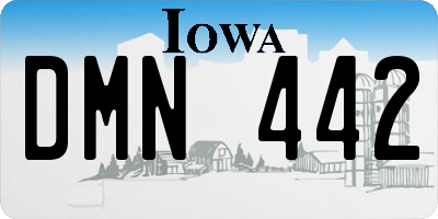 IA license plate DMN442