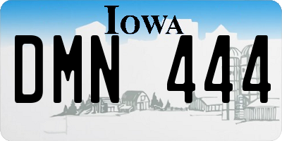 IA license plate DMN444