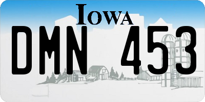 IA license plate DMN453