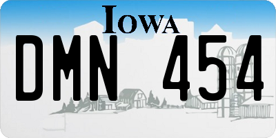 IA license plate DMN454