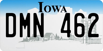 IA license plate DMN462