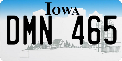IA license plate DMN465