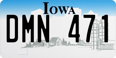 IA license plate DMN471