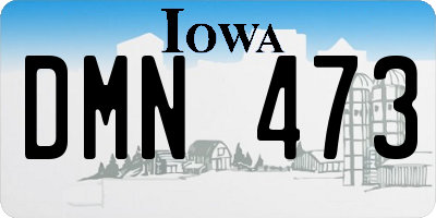 IA license plate DMN473