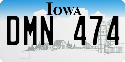 IA license plate DMN474