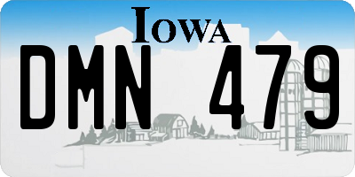 IA license plate DMN479