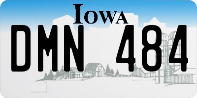 IA license plate DMN484