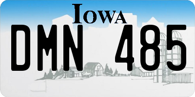 IA license plate DMN485