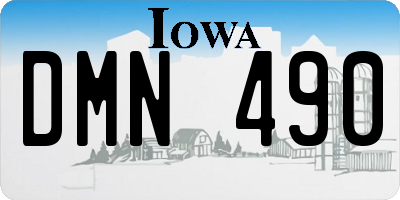 IA license plate DMN490