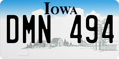 IA license plate DMN494