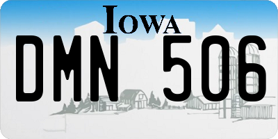 IA license plate DMN506