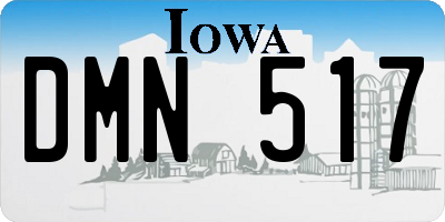 IA license plate DMN517