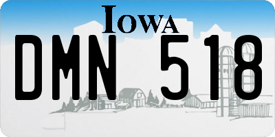IA license plate DMN518