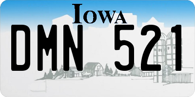 IA license plate DMN521