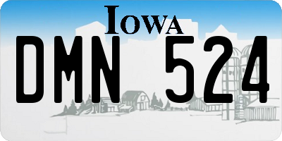 IA license plate DMN524
