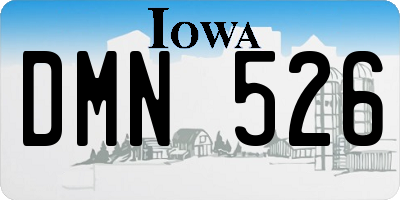 IA license plate DMN526
