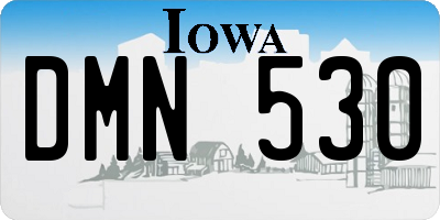 IA license plate DMN530