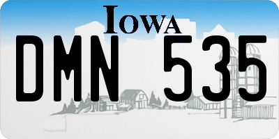 IA license plate DMN535