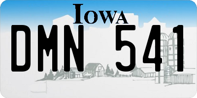 IA license plate DMN541