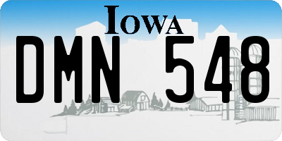 IA license plate DMN548
