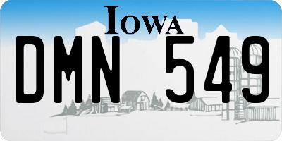 IA license plate DMN549