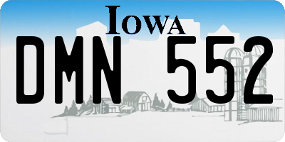 IA license plate DMN552